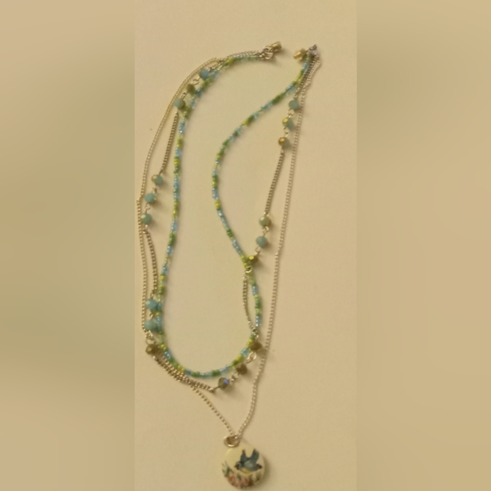 Handmade triple layer necklace